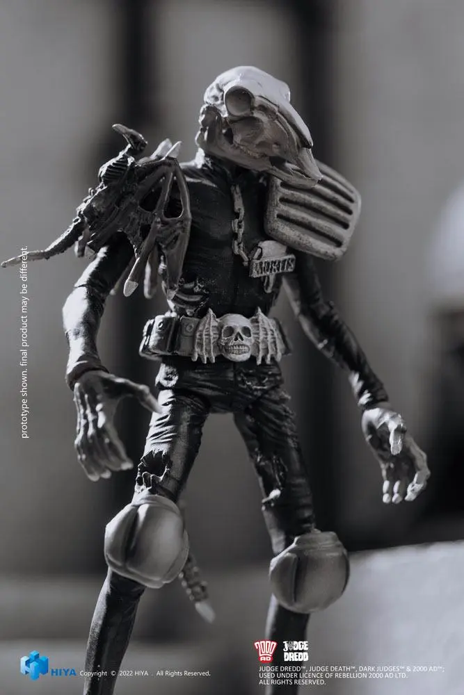 2000 AD Exquisite Mini Action Figure 1/18 Black and White Judge Mortis 10 cm termékfotó