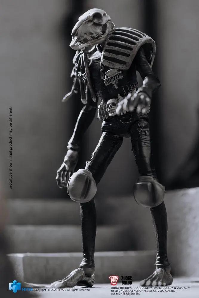 2000 AD Exquisite Mini Action Figure 1/18 Black and White Judge Mortis 10 cm termékfotó