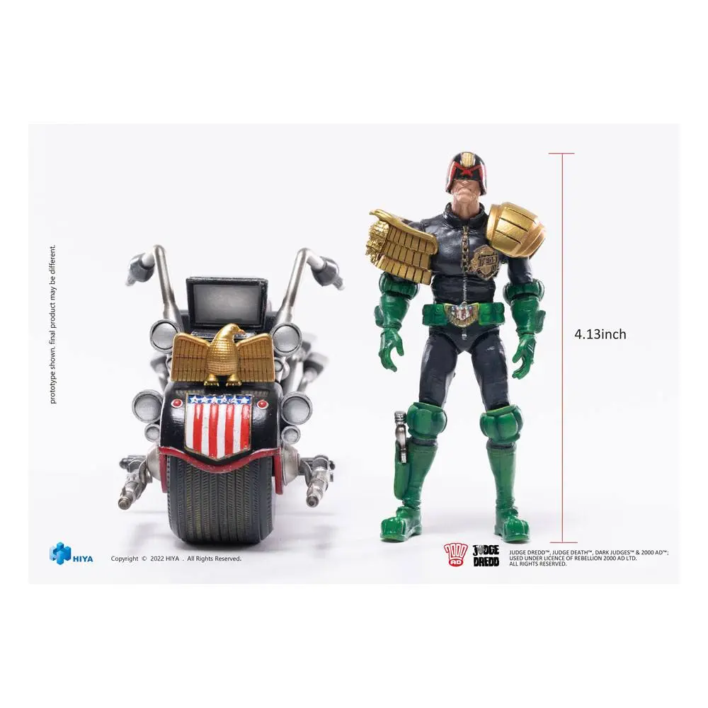 2000 AD Exquisite Mini Action Figure 1/18 Judge Dredd & Lawmaster MK 2 Set 10 cm termékfotó