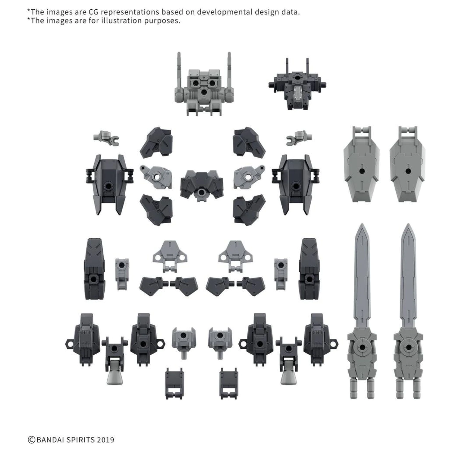 30MM 1/144 Option Parts Set 20 (Full Armor Unit 1) Model Kit product photo