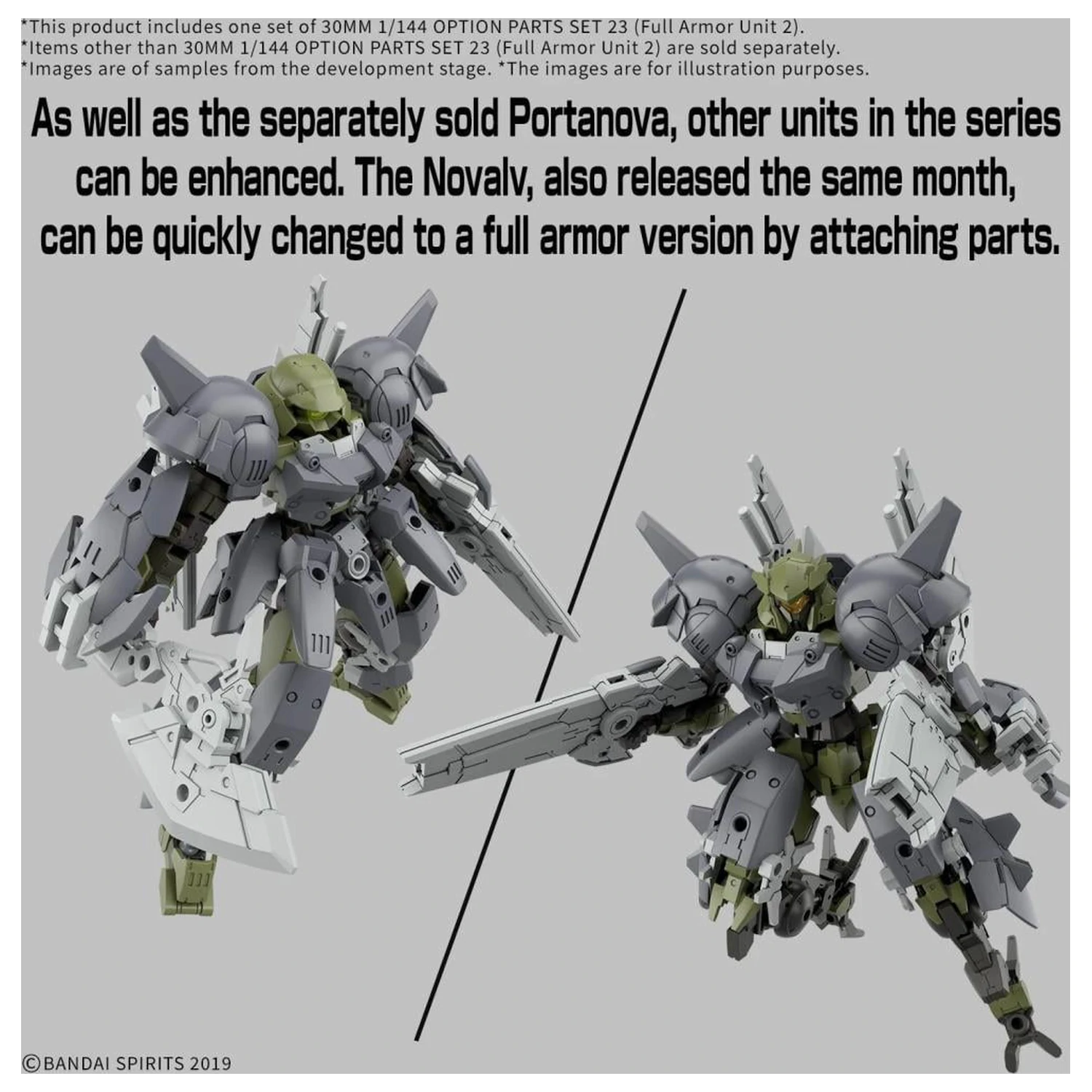 30MM 1/144 Option Parts Set 23 (Full Armor Unit 2) Model Kit product photo