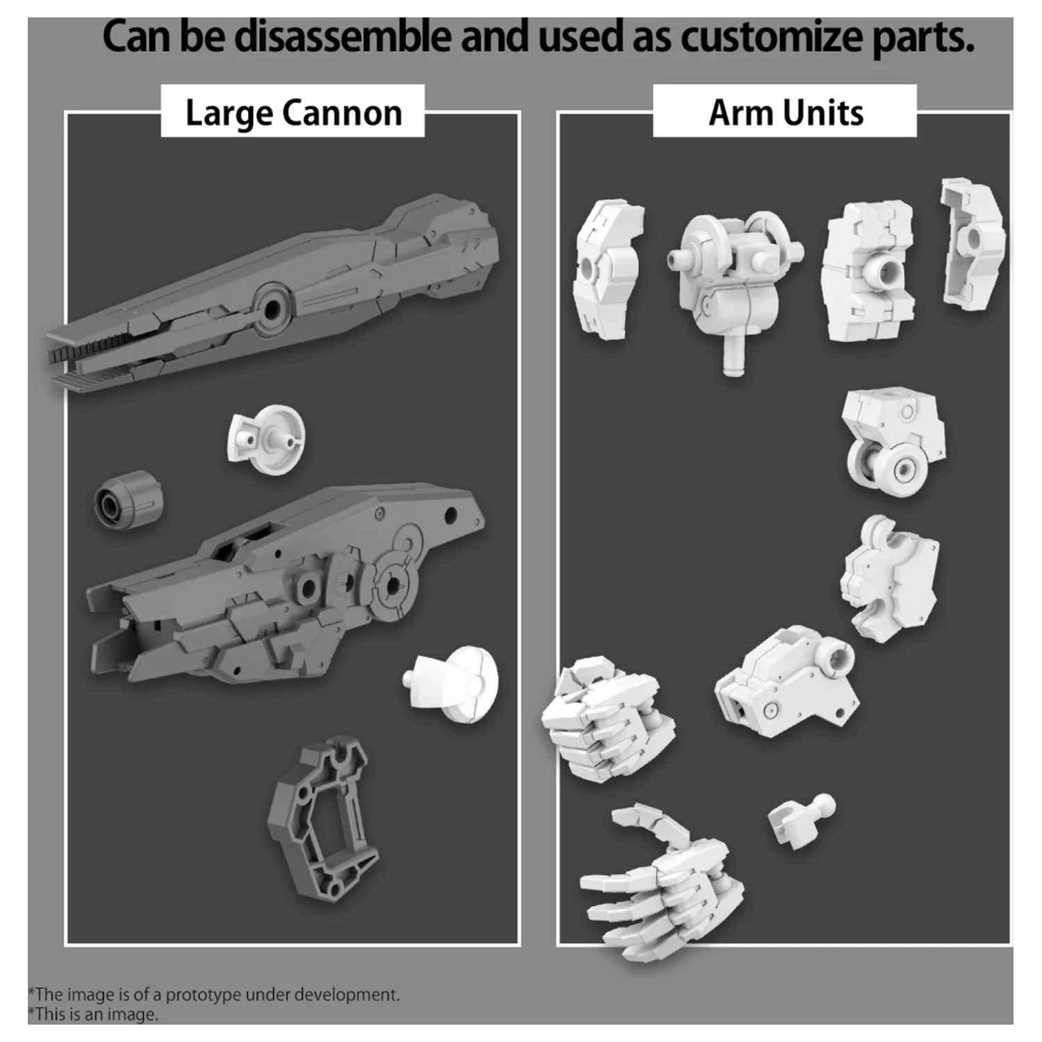 30mm 1/144 Option Parts Set 11 (Large Cannon/Arm Unit) Model Kit product photo