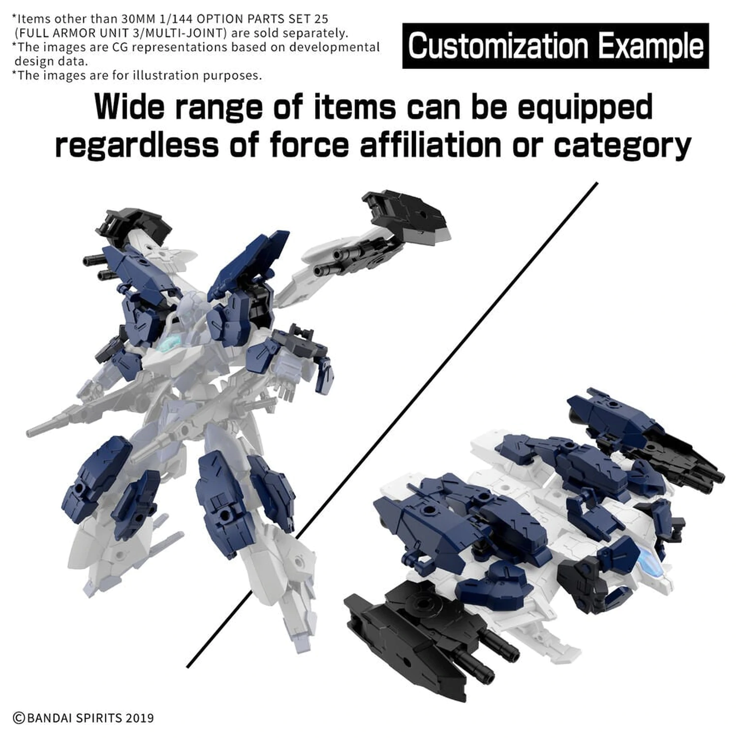30MM 1/144 Option Parts Set 25 Full Armor Unit 3 Multi-Joint Accessory Set 30 Minutes Missions product photo