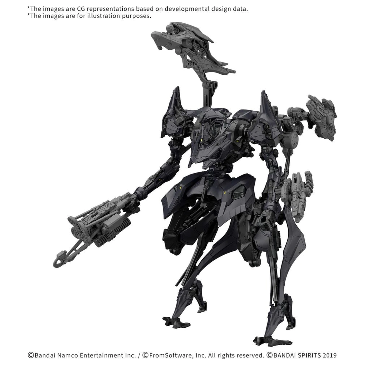 30MM Armored Core VI Fires Of Rubicon Schneider Nachtreiher 40E Dual Nature Model Kit Base Figure product photo