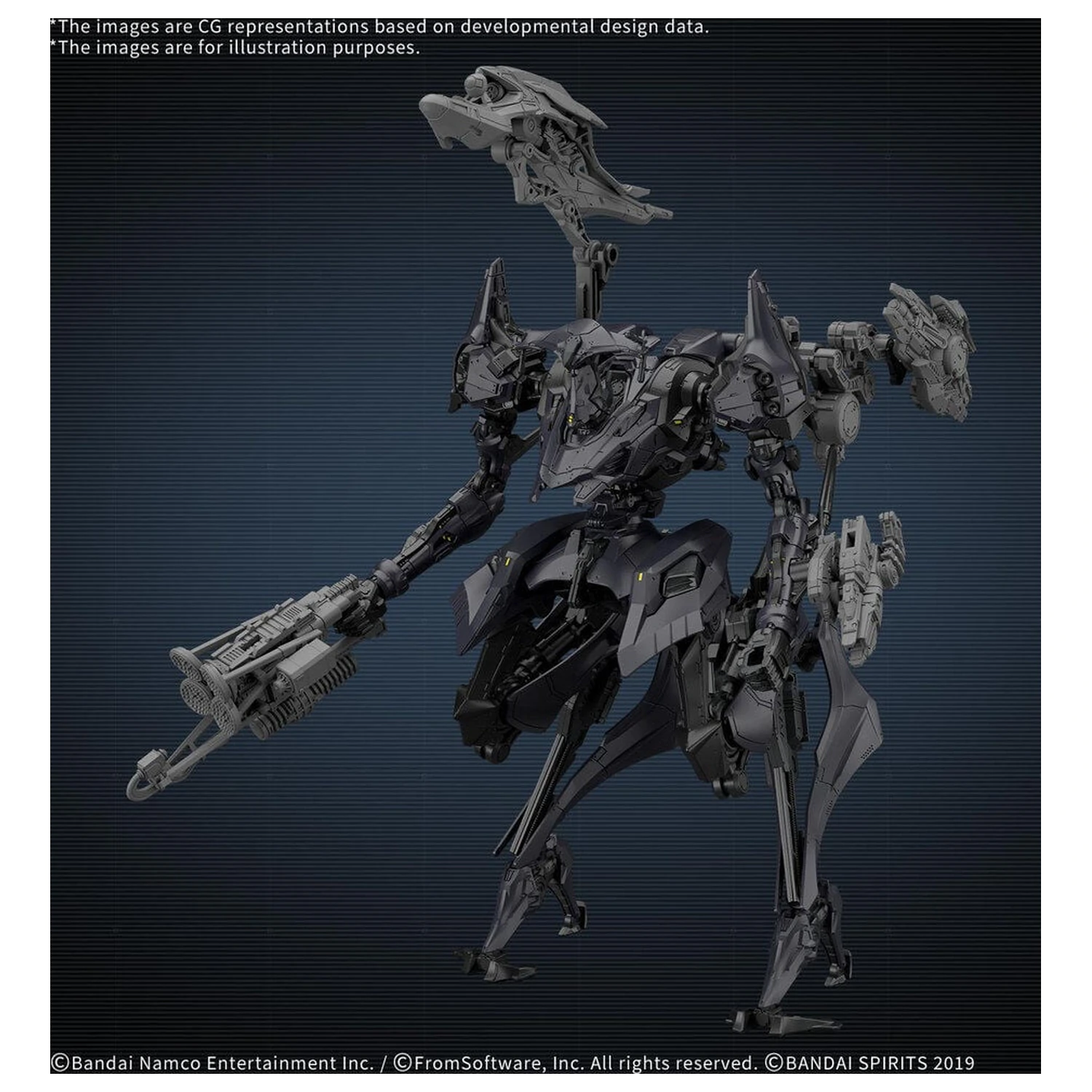 30MM Armored Core VI Fires Of Rubicon Schneider Nachtreiher 40E Dual Nature Model Kit Base Figure product photo