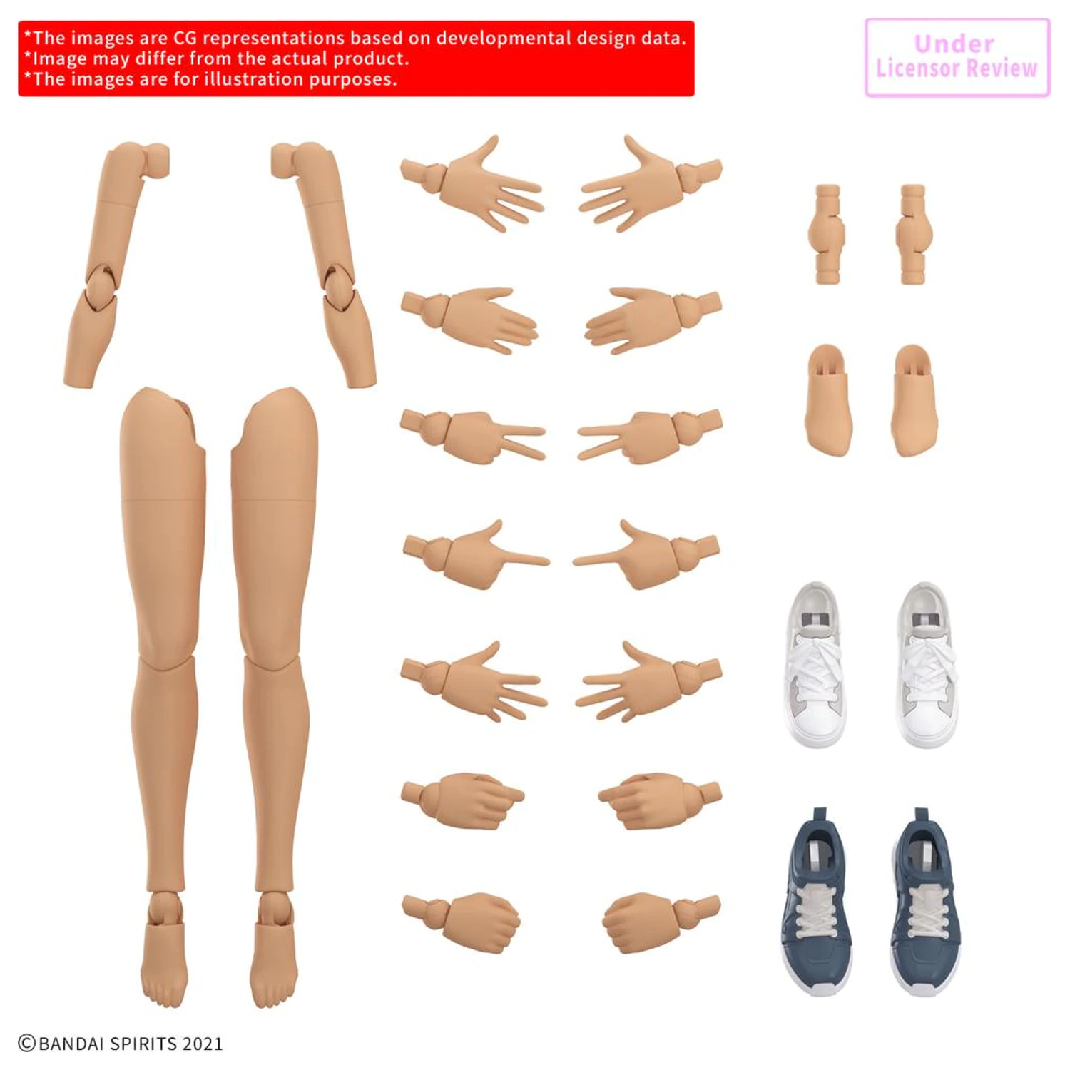 30MS Option Body Parts Arm Parts & Leg Parts S (Color C) Model Kit accessory pack product photo
