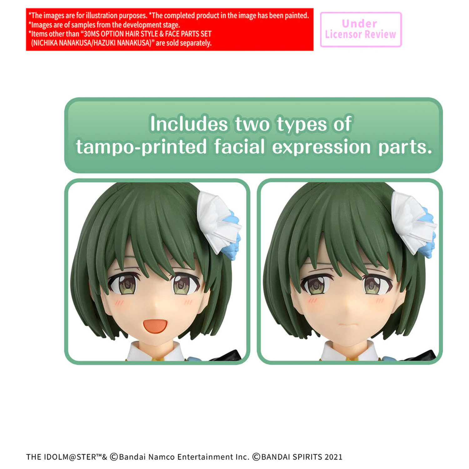 30MS Option Hair Style & Face Parts Set Nichika Hazuki Nanakusa Accessory 30 Minutes Sisters product photo