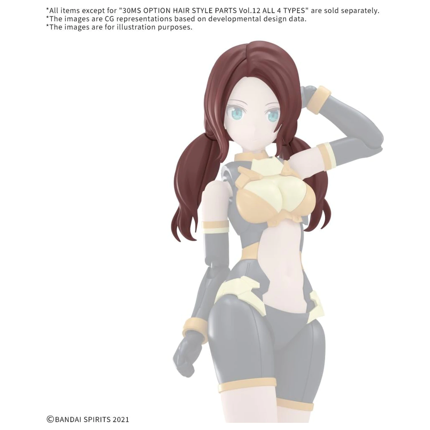30MS Option Hair Style Parts Vol.12 All 4 Types Model Kit product photo