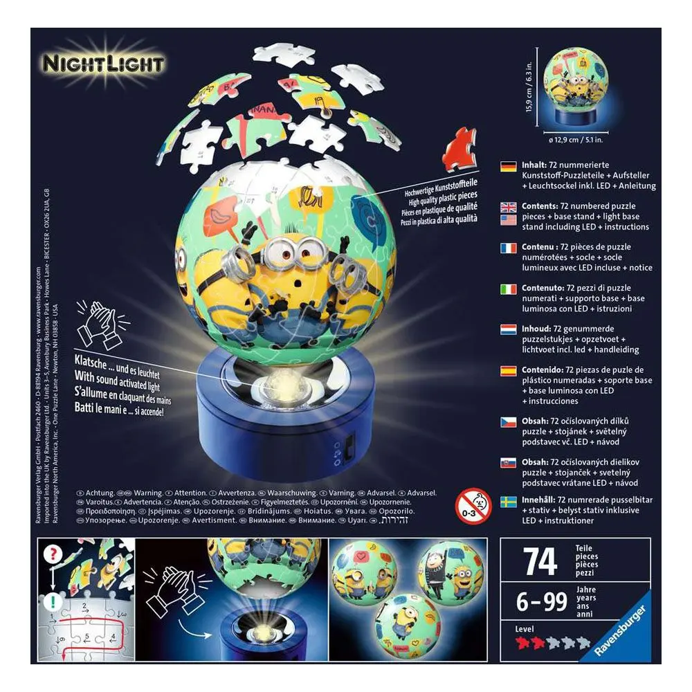 3D Puzzle Nightlight Puzzle Ball Minions 2 product photo