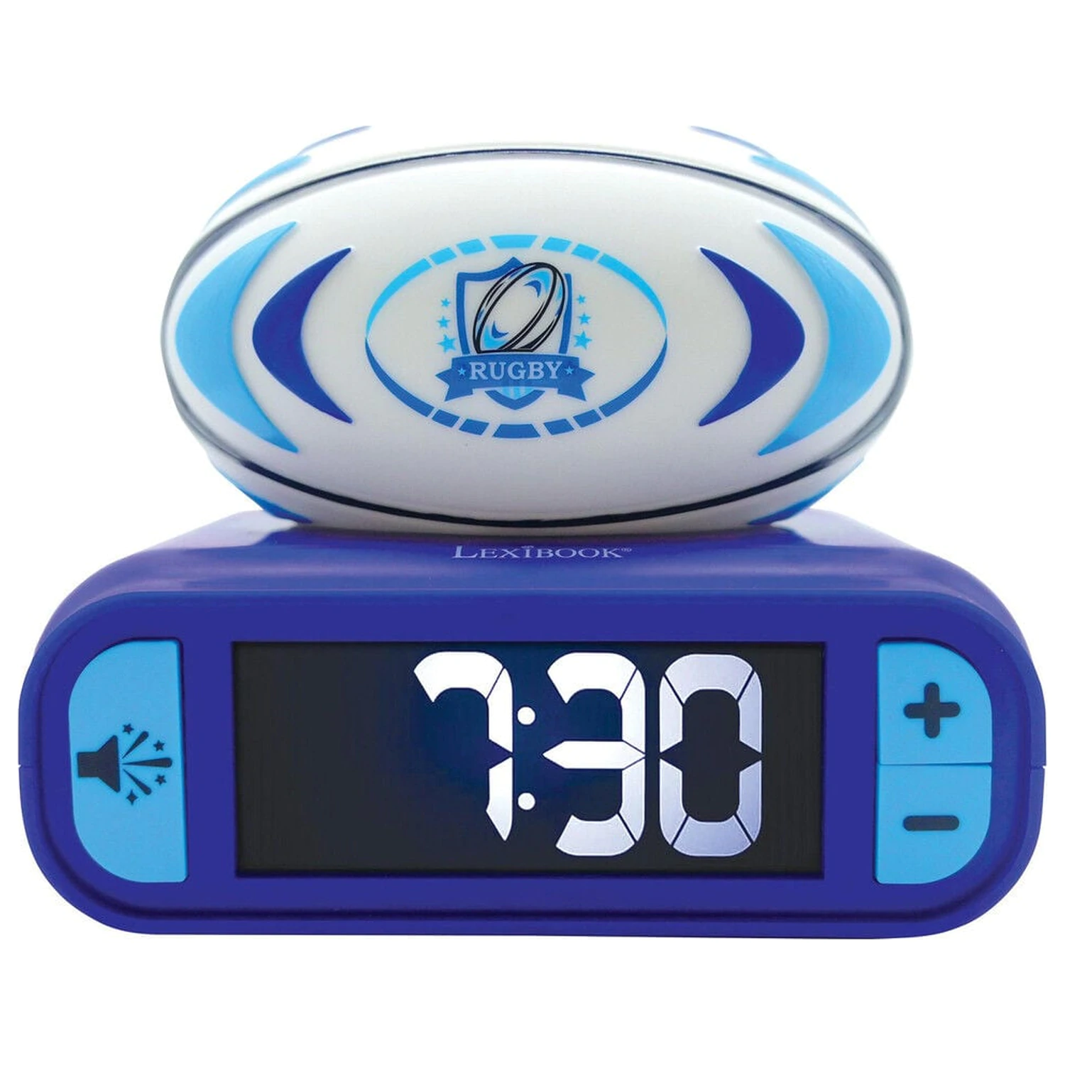 3D Rugby ball digital alarm clock with night light product photo