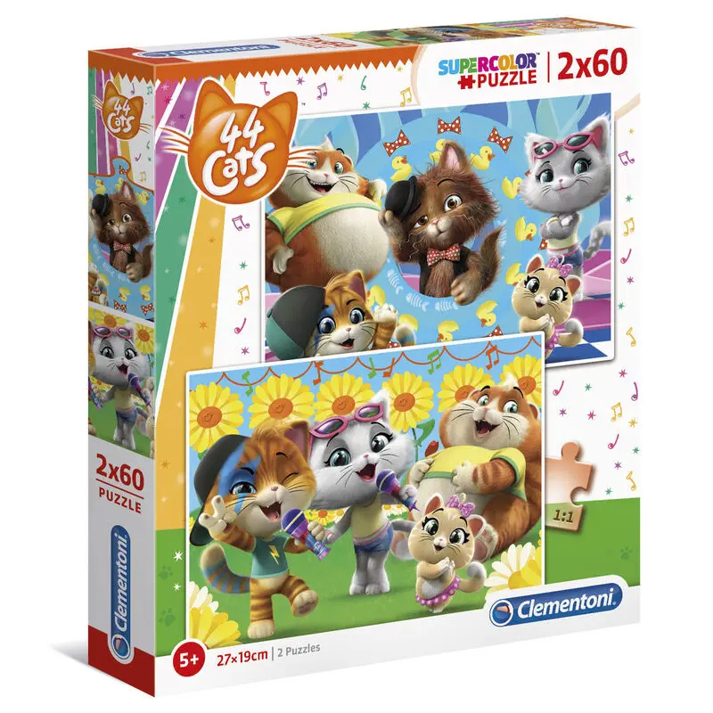 44 Cats puzzle 2x60pcs product photo