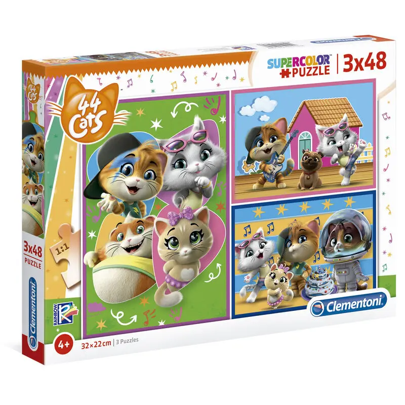 44 Cats puzzle 3x48pcs product photo