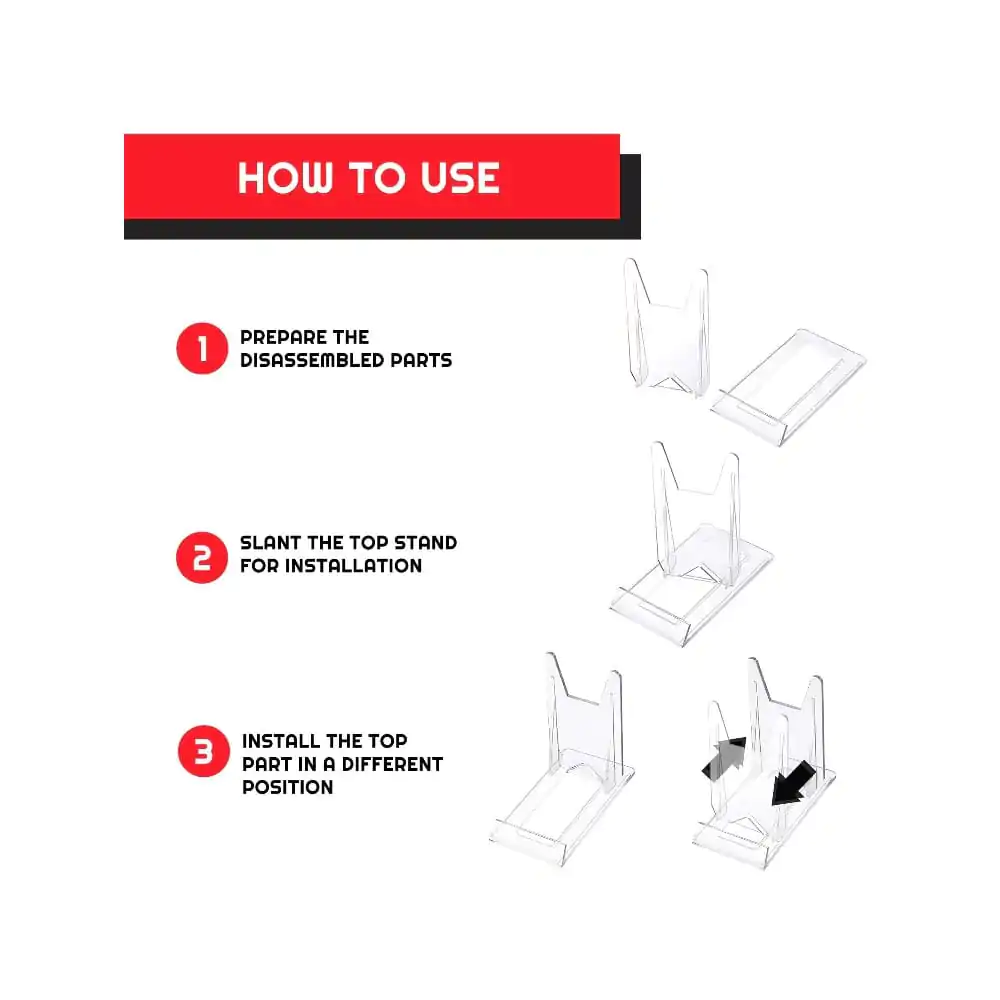 Adjustable Easel Stand 6-Pack Compatible with Video Game Cases product photo