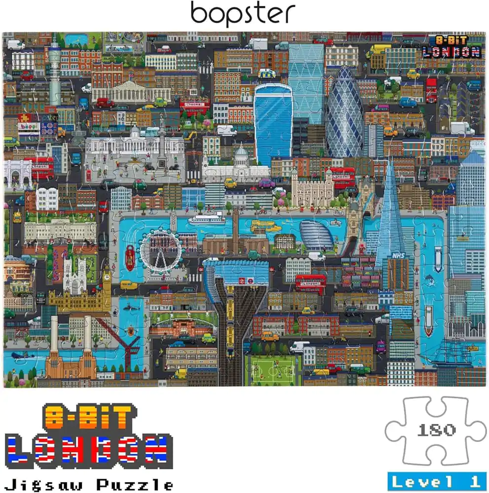 8-Bit Pixel Puzzle London Level 1 180 Pieces product photo