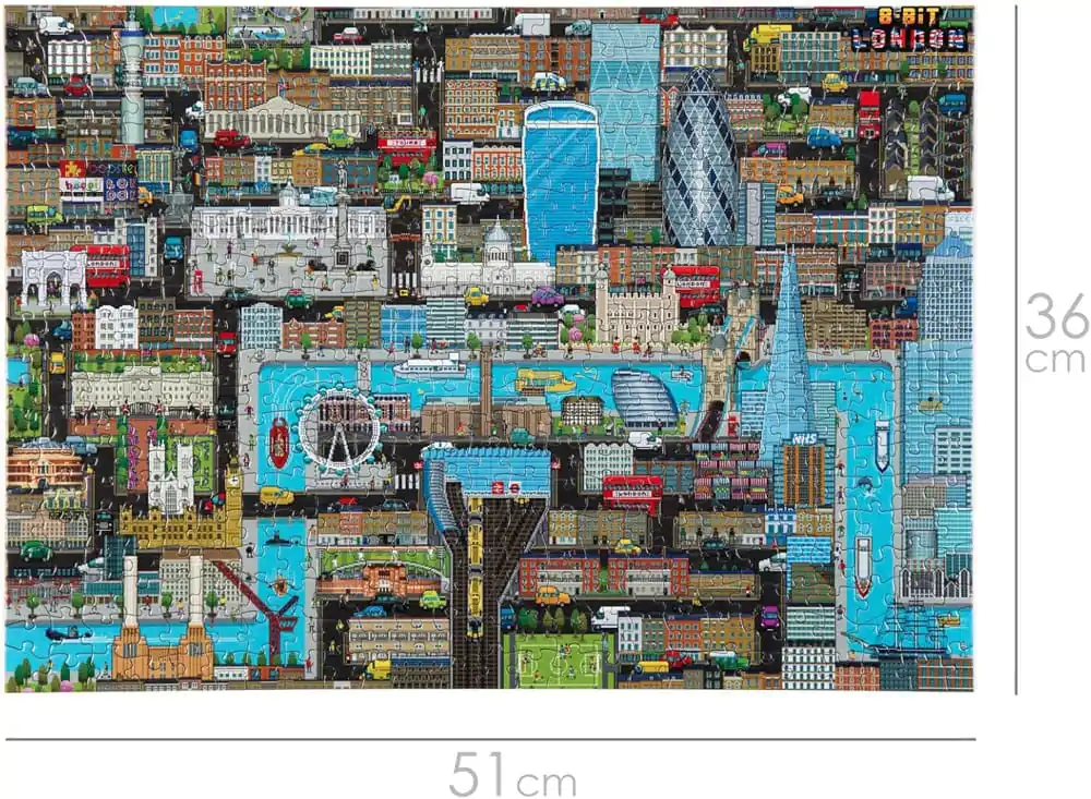 8-Bit Pixel Puzzle London Level 2 500 Pieces product photo