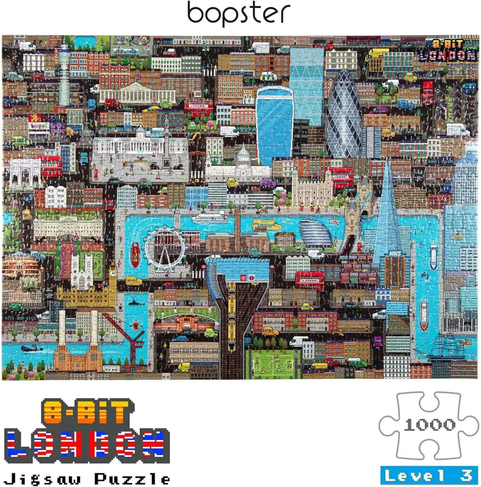 8-Bit Pixel Puzzle London Level 3 1000 Pieces product photo