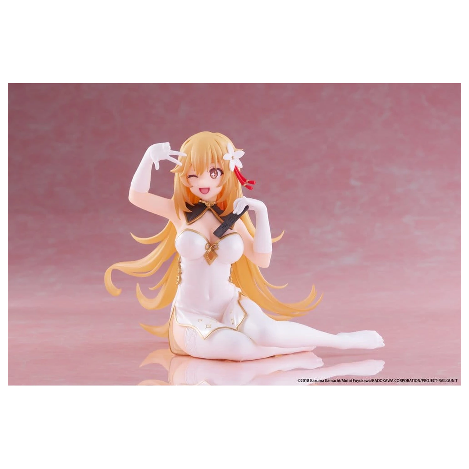 A Certain Scientific Railgun PVC Statue Desktop Cute Figure Misaki Shokuho Chinese Dress Ver. 13 cm        product photo