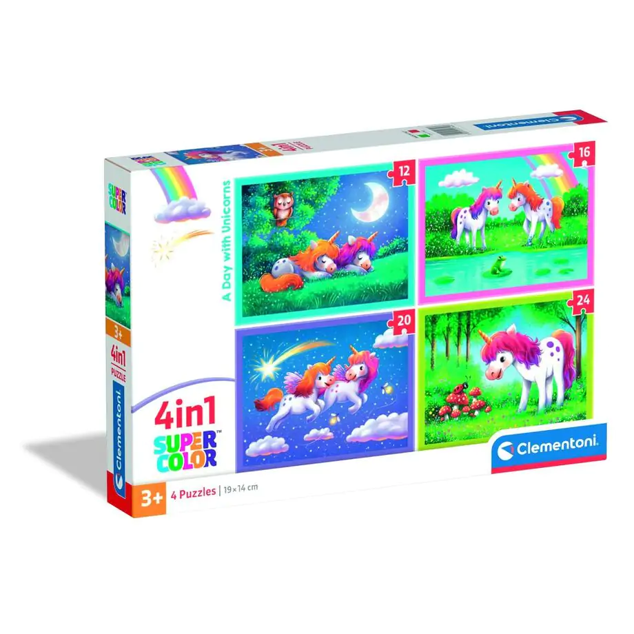 A Day with Unicorns puzzle 12+16+20+24pcs product photo