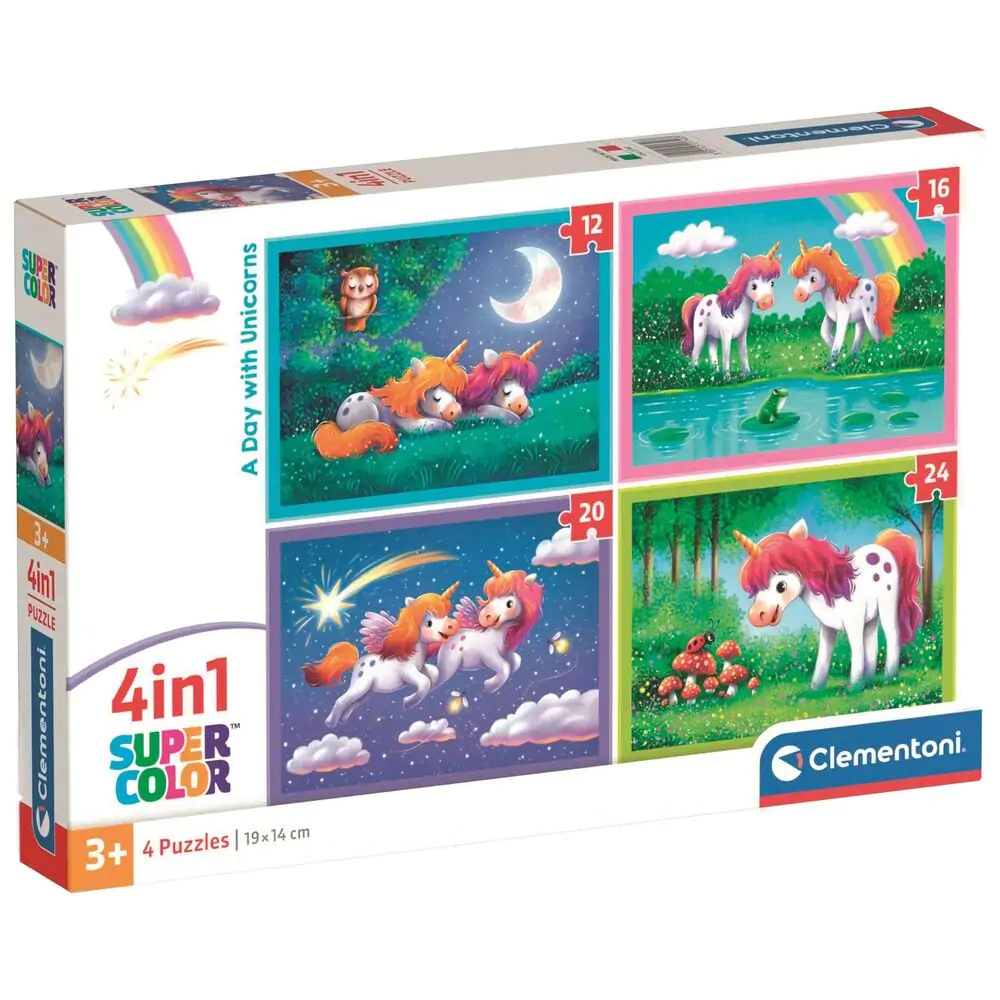 A Day with Unicorns puzzle 12+16+20+24pcs product photo