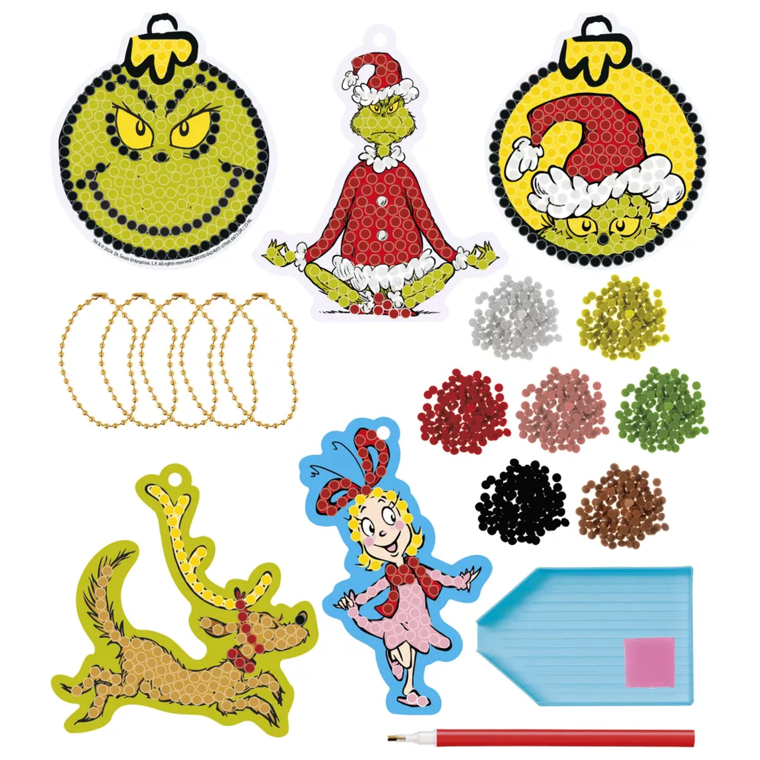 The Grinch Dr. Seuss Diamond Eye Set with Hanger product photo