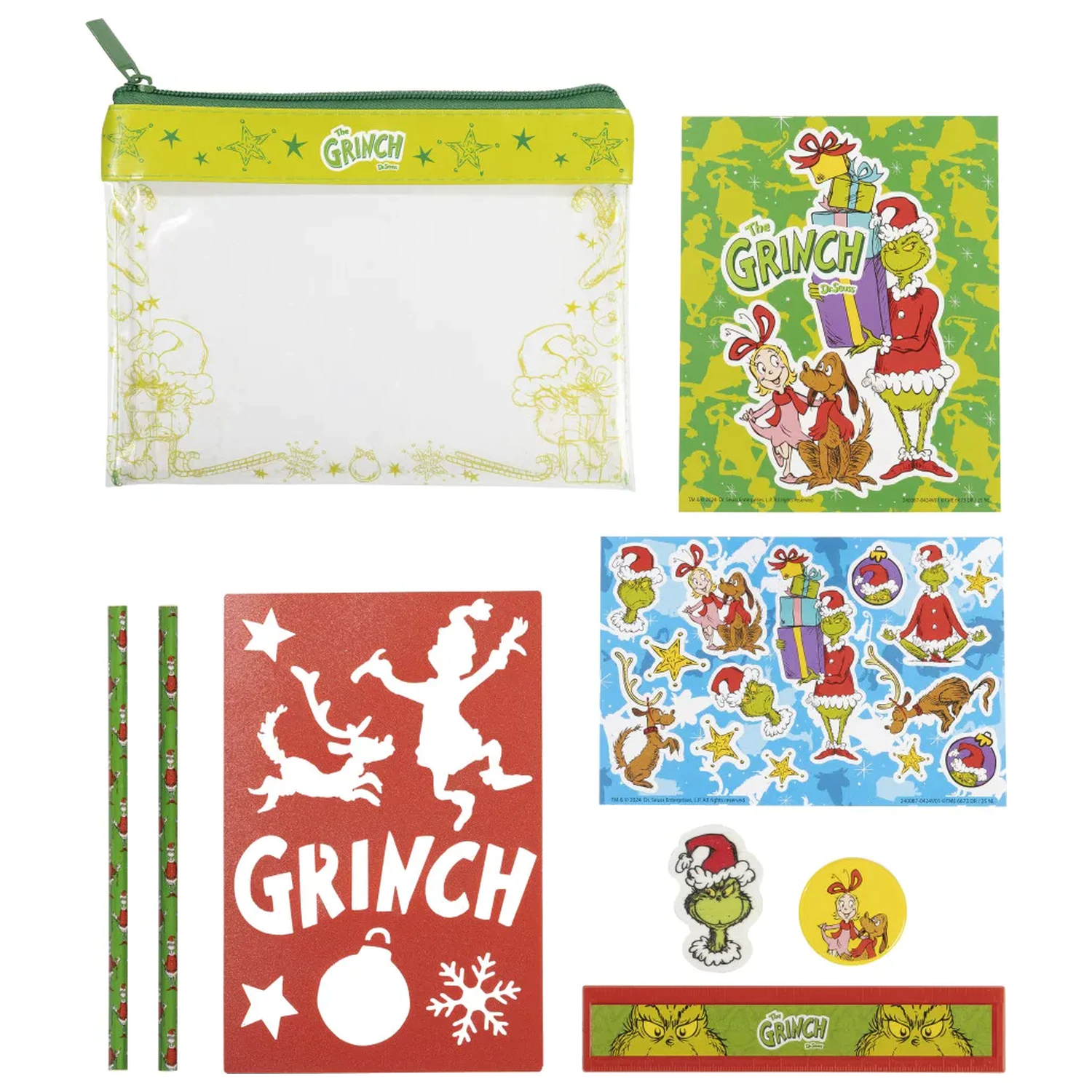 The Grinch Dr. Seuss Stationery Set 9 pcs product photo