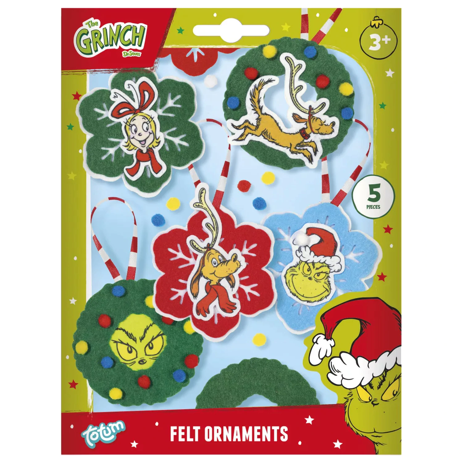 The Grinch Dr. Seuss Christmas Tree Ornaments 5-Piece Set product photo