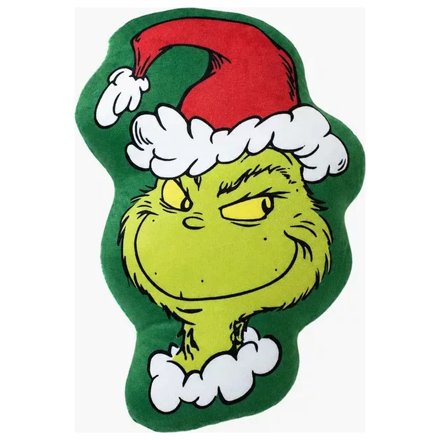 The Grinch Green Smile Shaped Pillow, Decorative Pillow 36x23 cm product photo