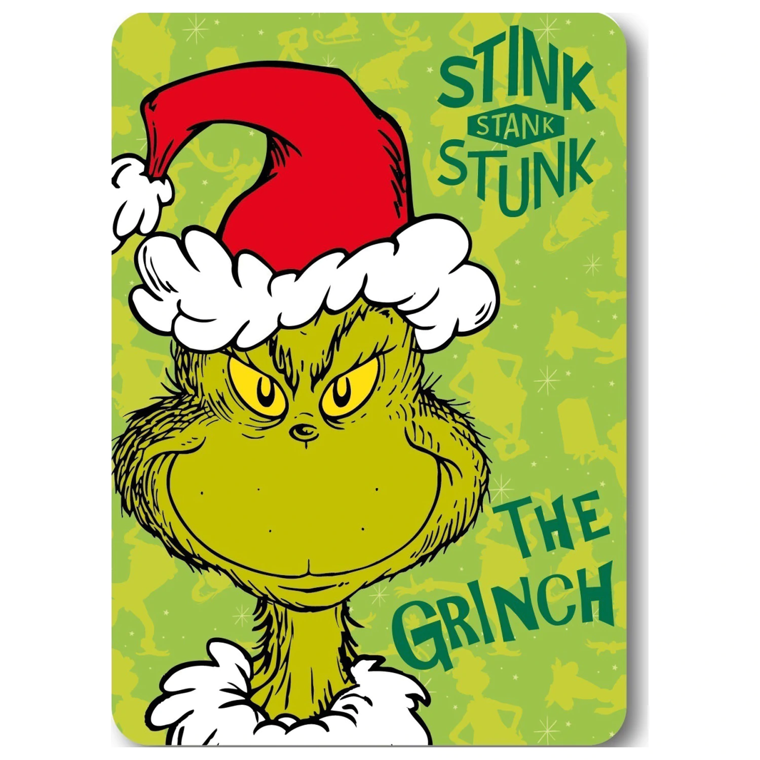 The Grinch Stink Christmas fleece blanket product photo