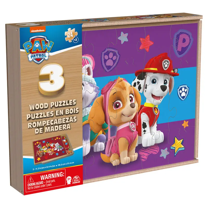 Paw Patrol wooden puzzle 3x24pcs product photo
