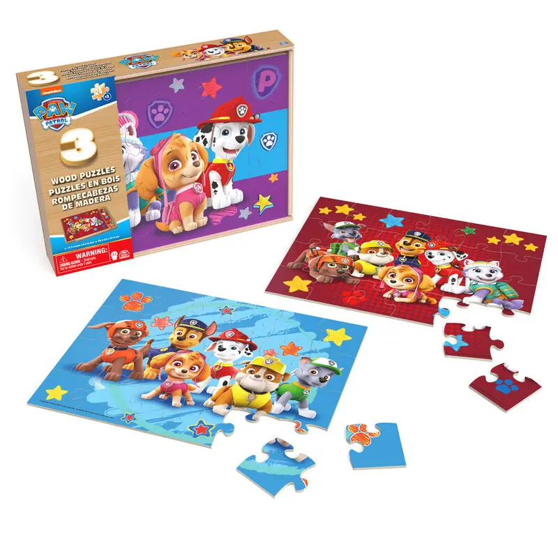 Paw Patrol wooden puzzle 3x24pcs product photo