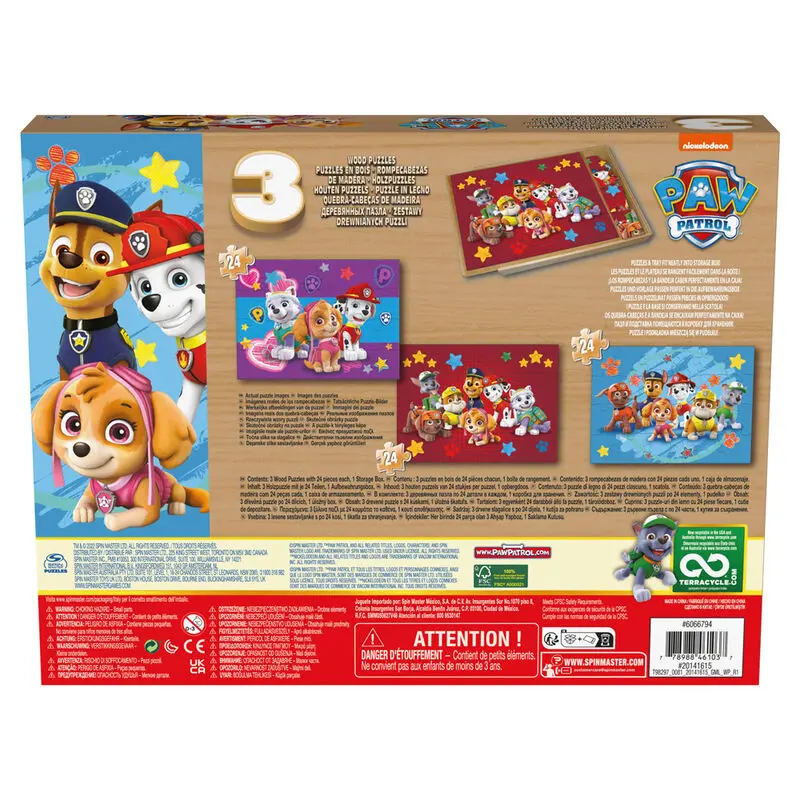 Paw Patrol wooden puzzle 3x24pcs product photo