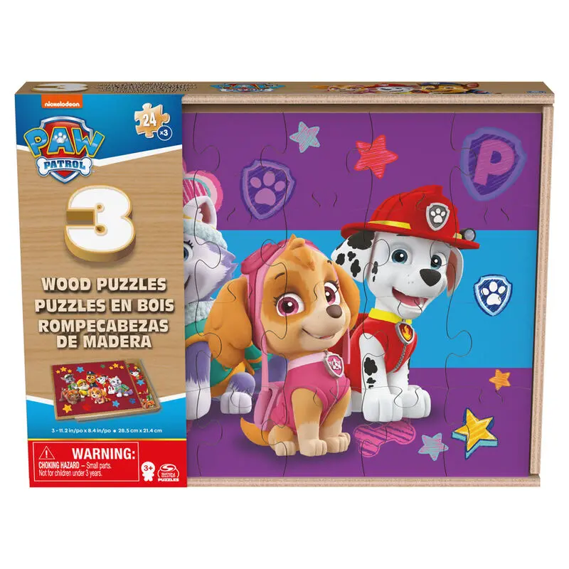 Paw Patrol wooden puzzle 3x24pcs product photo