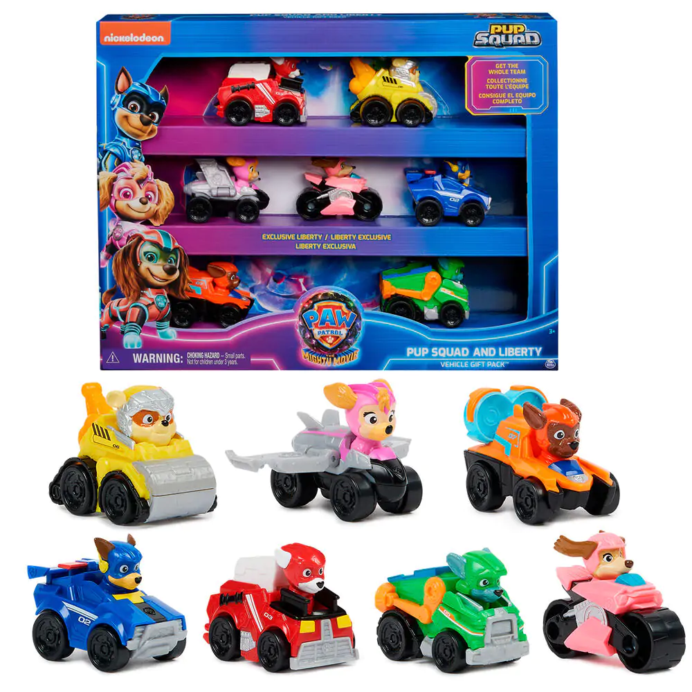 Paw Patrol Mighty Movie set 7 vehicle product photo