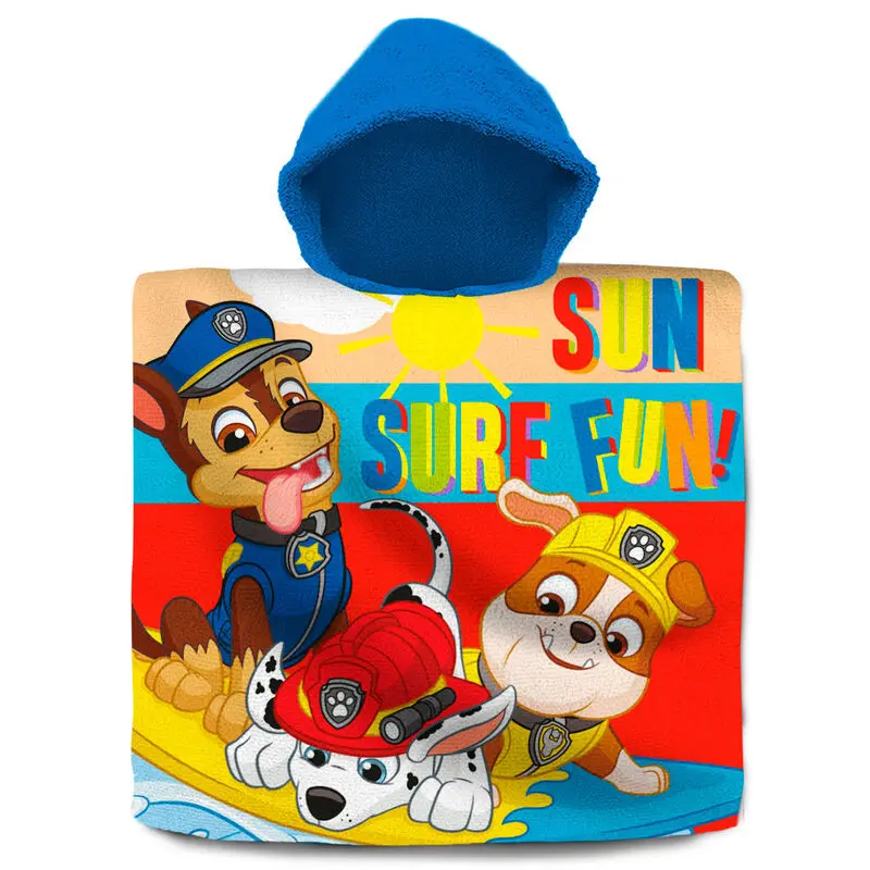 Paw Patrol cotton poncho towel product photo