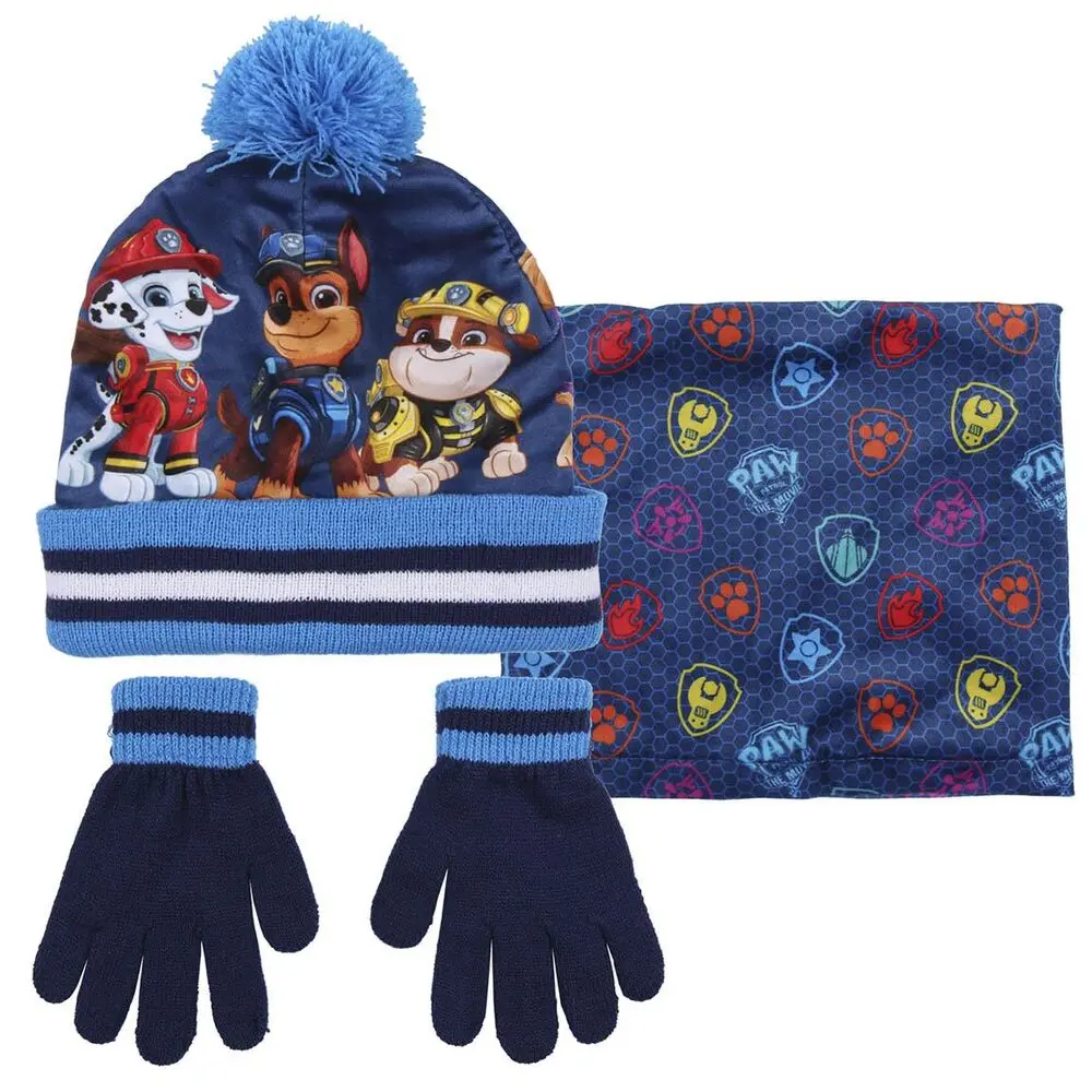 Paw Patrol Kids winter set snood hat gloves product photo