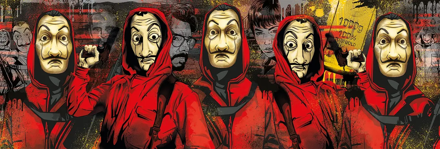 Money Heist Panorama puzzle 1000pcs product photo
