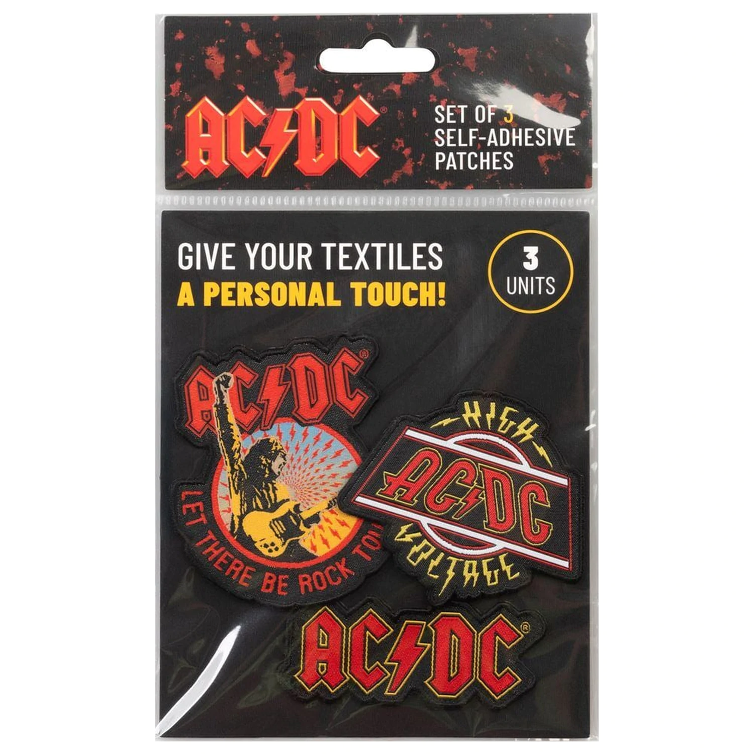 AC/DC set of 3 patches product photo
