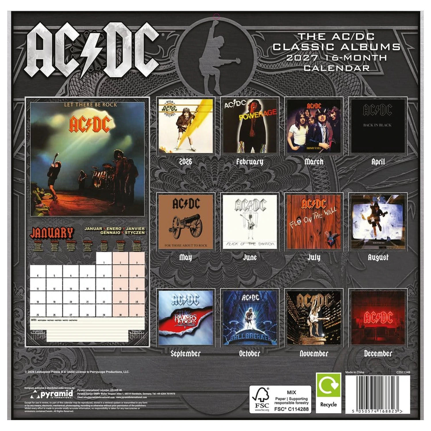 AC/DC Calendar Albums 2027 30 x 30 cm product photo