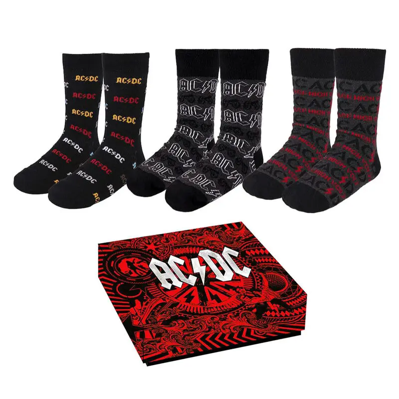 ACDC pack 3 men socks product photo