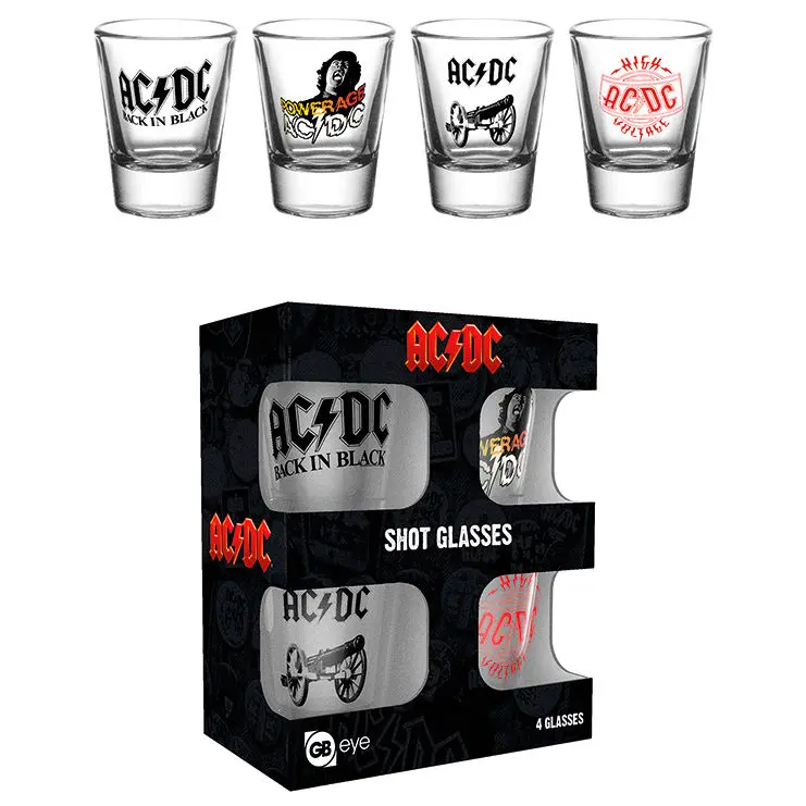 ACDC pack 4 shot glasses product photo