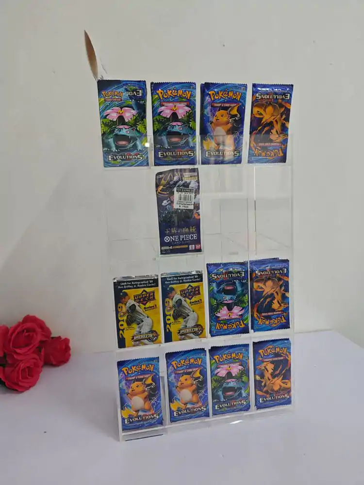 Acryl Counter Display for Trading Card Booster Packs product photo