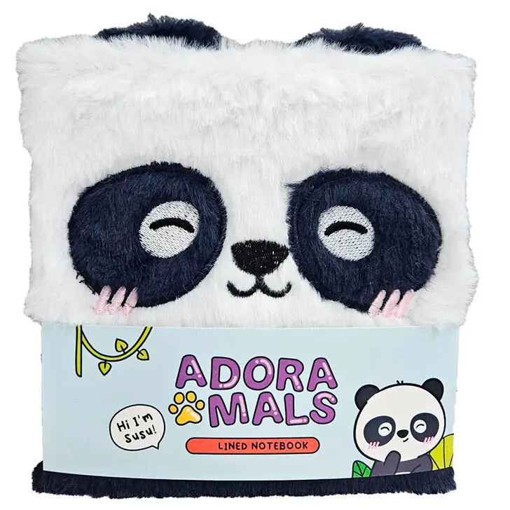 Adoramals Panda Bear A5 plush notebook product photo