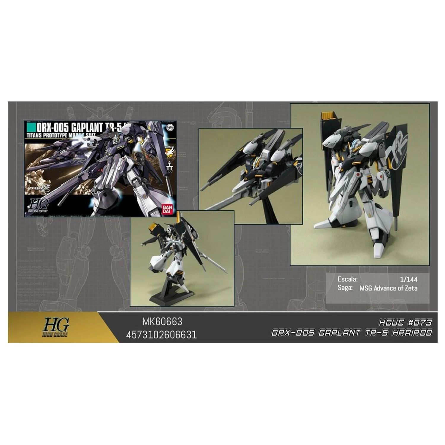 Advance of Zeta The Flag of Titans ORX-005 Gaplant TR-5 Hrairoo Model Kit HGUC 1/144 product photo