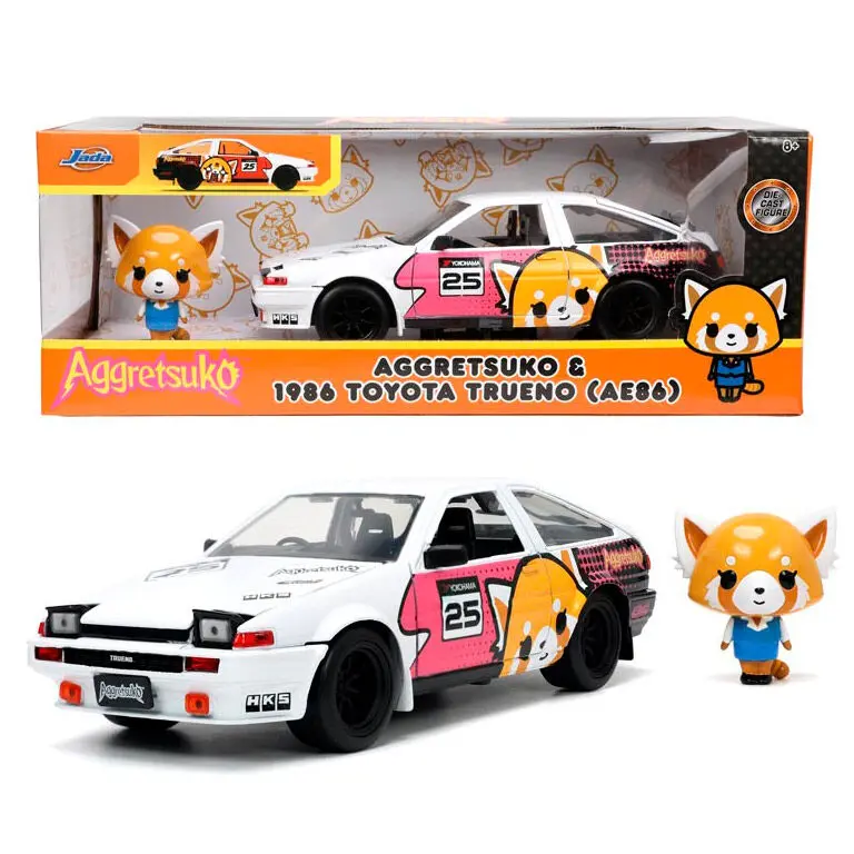 Aggretsuko 1986 Toyota Trueno car + figure Retsuko 1:24 termékfotó