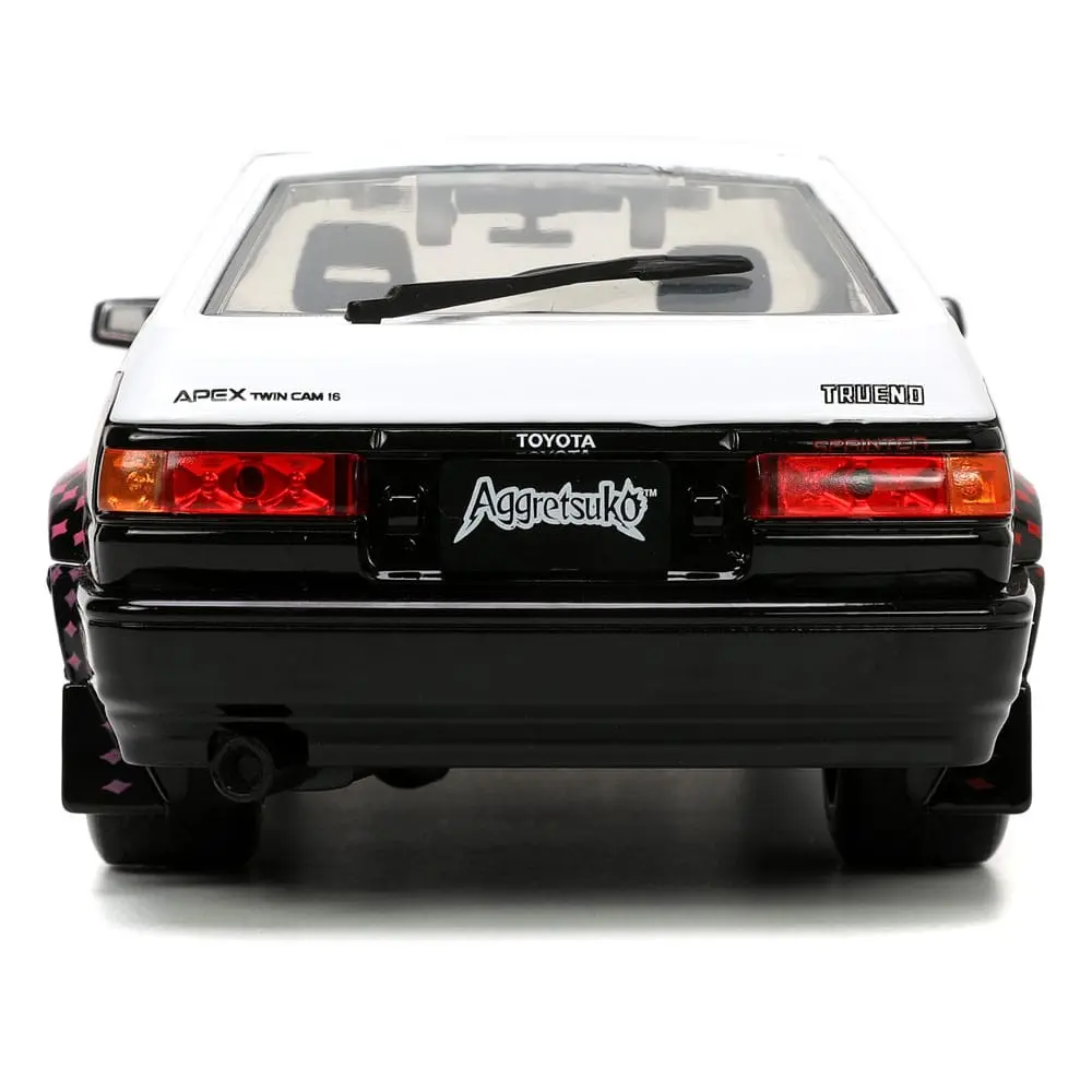 Aggretsuko Hollywood Rides Diecast Model 1/24 1986 Toyota Trueno with Aggretsuko Figur product photo