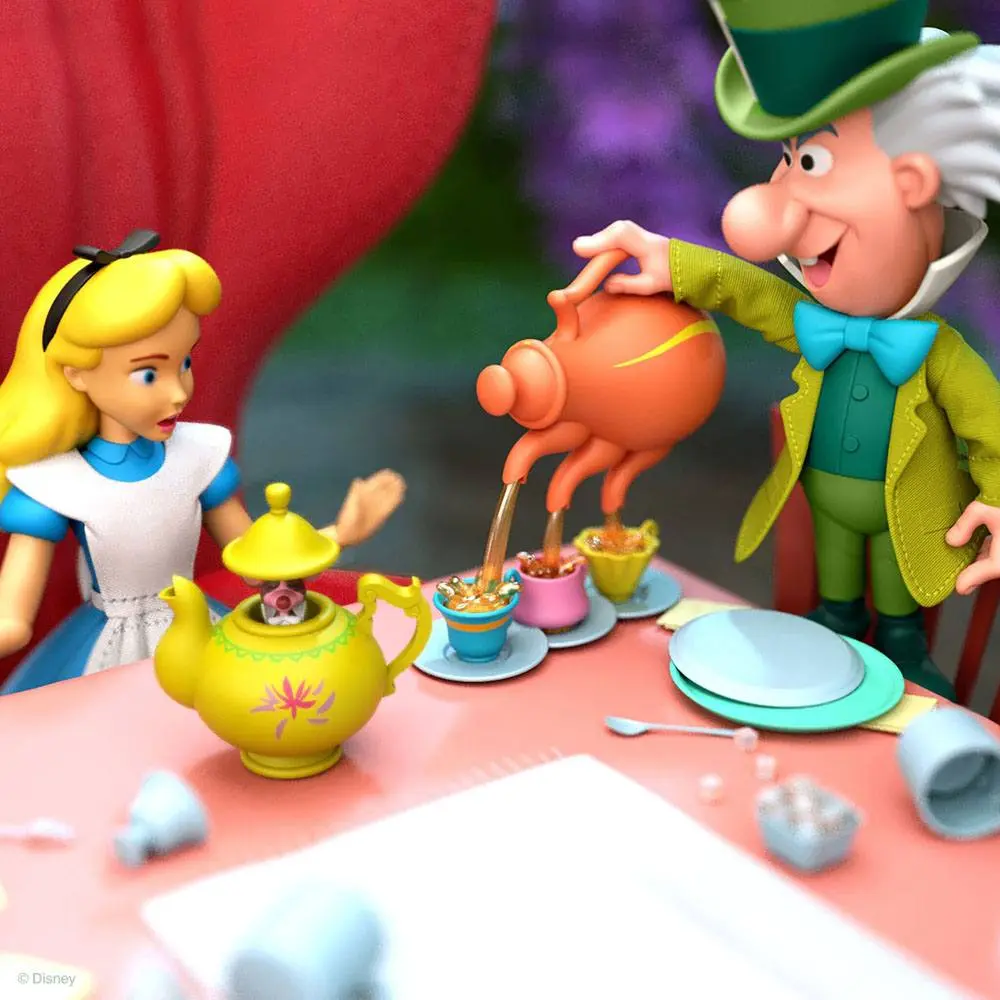 Alice in Wonderland Disney Ultimates Action Figure The Tea Time Mad Hatter 18 cm termékfotó