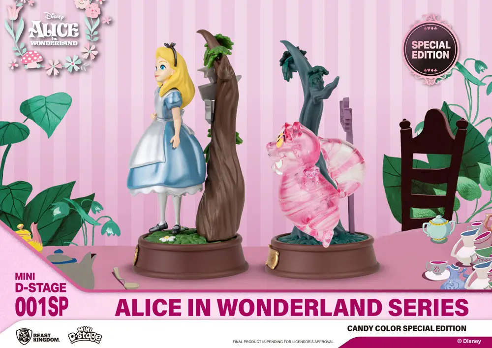 Alice in Wonderland Mini Diorama Stage Statues 2-pack Candy Color Special Edition 10 cm termékfotó