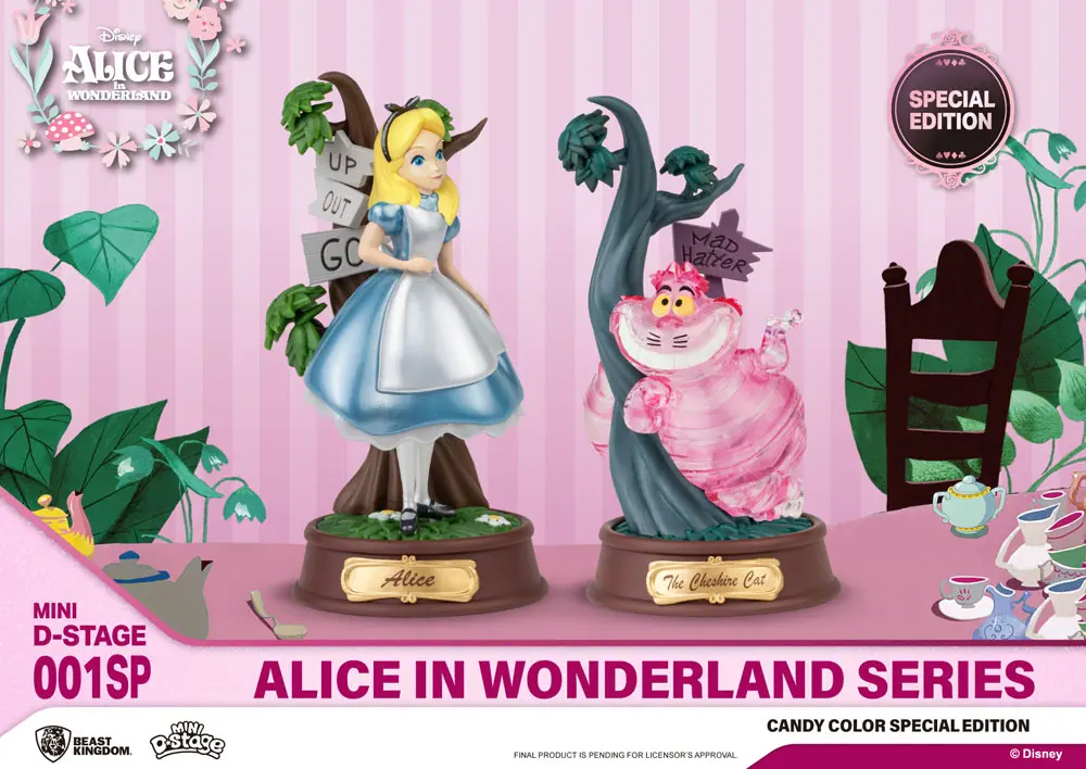 Alice in Wonderland Mini Diorama Stage Statues 2-pack Candy Color Special Edition 10 cm termékfotó