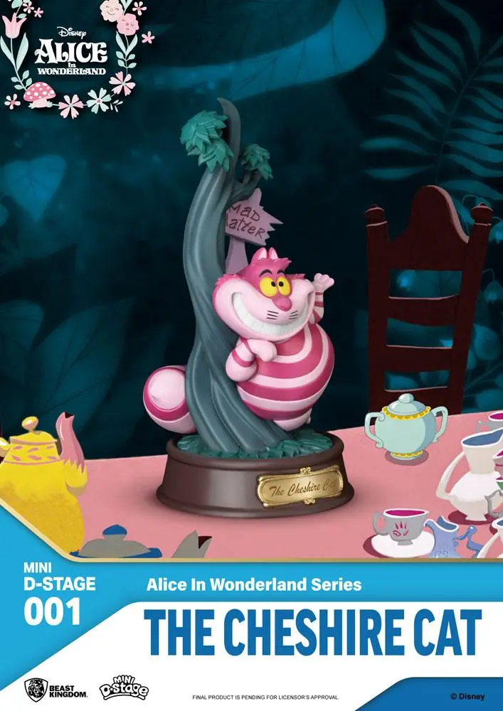 Alice in Wonderland Mini Diorama Stage PVC Statue The Cheshire Cat 10 cm termékfotó