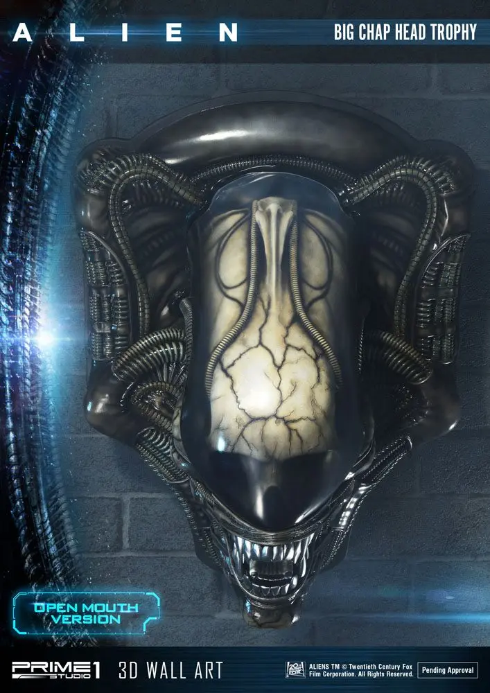 Alien 3D Wall Art Warrior Alien Head Trophy Open Mouth Version 58 cm product photo
